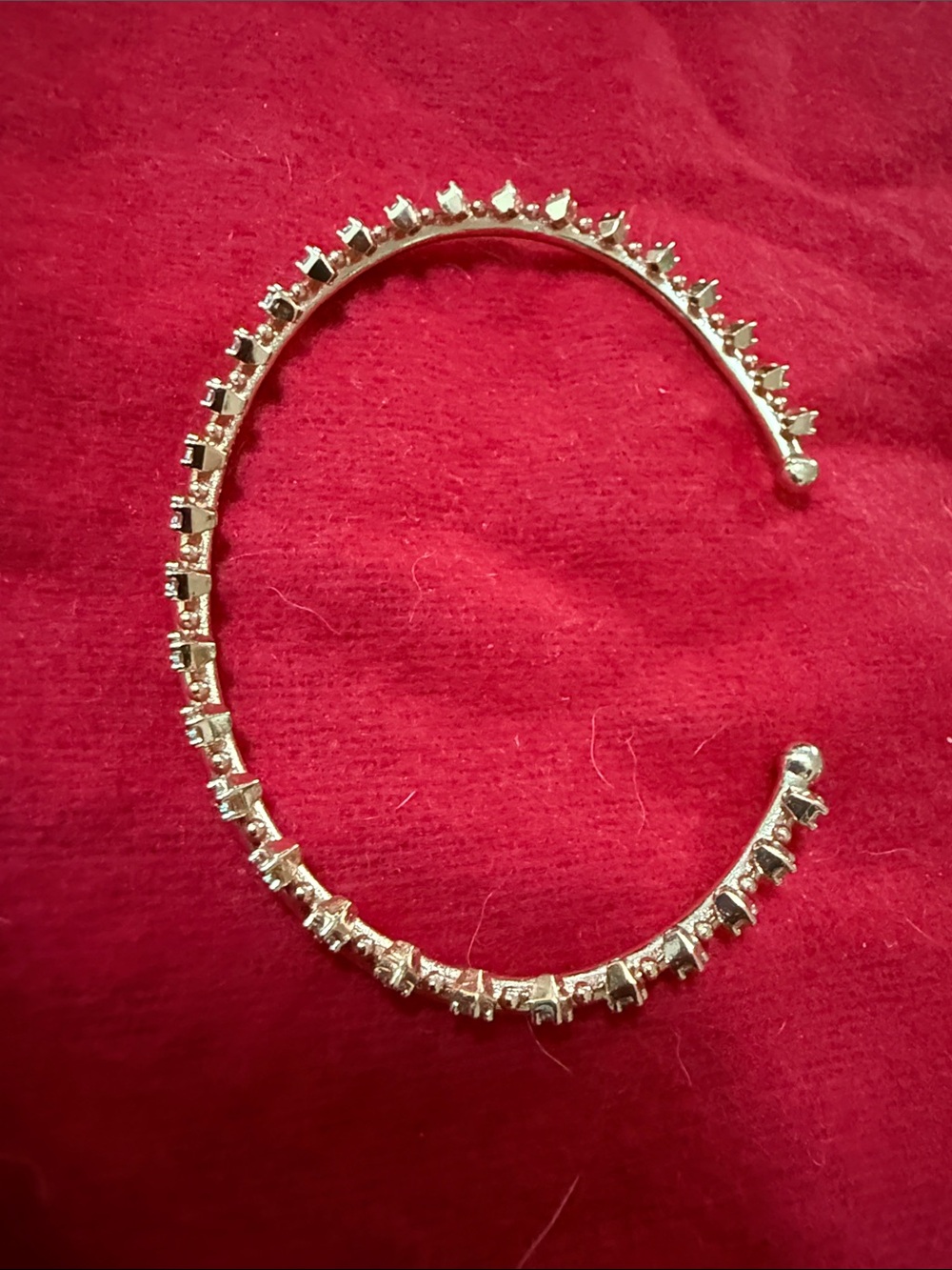 Kendra Scott Rose Gold Crystal Open Cuff Bracelet - Picture 3 of 5